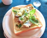 オイルサーディンの梅わさび大葉トースト作り方5写真