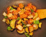 焼肉のたれで簡単♪鶏からと野菜の甘酢あん作り方5写真
