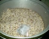 古代米（赤米）入り玄米ごはん　京都カフェ作り方5写真