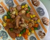 レンジ梅ウスタードリア味オムライス弁当作り方4写真