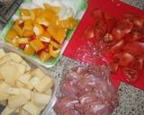 夏野菜とチキンのバジルカレー作り方1写真