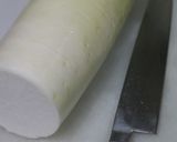 大根と生クリームをはさんだベーグル作り方1写真