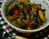 麻婆茄子？彩り◎夏野菜のピリ辛丼♡作り方6写真