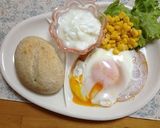 レンジでハムエッグ作り方7写真