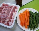 豚肉の野菜スタミナ巻き作り方1写真
