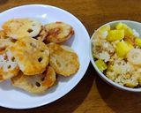 手抜き！節約レンコンのマヨほんだし焼き作り方6写真