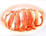 トマトとサーモンの重ね焼き～バジルソース作り方1写真