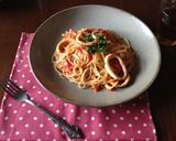 いかとトマトのクリームパスタ作り方4写真