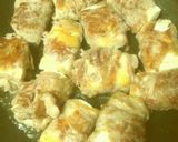肉巻き豆腐★にんにくバター醤油作り方8写真