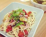 トマトとカリカリベーコンの冷製パスタ作り方5写真