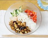 揚げ茄子とトマトおろしうどん作り方4写真