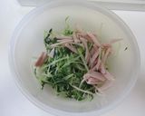 水菜＆ハム＆春雨の胡麻マヨサラダ♪作り方1写真