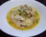 むし鶏とマッシュルームのオレンジ煮作り方5写真