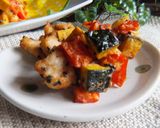 ＊鶏胸肉と夏野菜のスタミナ揚げ＊作り方9写真