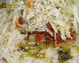 日韓の漬け物で食べる汁なしラー油そば作り方7写真
