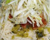 日韓の漬け物で食べる汁なしラー油そば作り方6写真