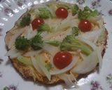 キムチ納豆でお好み焼き風オープンオムレツ作り方6写真