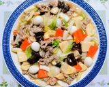 節約簡単夕飯主菜昼食豚こまと白菜の八宝菜・中華丼作り方11写真