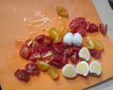 簡単トマトとうずらのピクルスと冷製パスタ作り方3写真