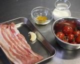 ミニトマトの豚肉巻き～カレークリーム。作り方1写真