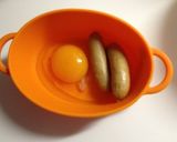 朝食に！レンジでウインナーエッグ作り方2写真