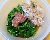夏さっぱり副菜☆モロヘイヤ梅肉おかか和え作り方7写真