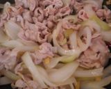 豚ばら肉と玉ねぎの辛味噌炒め作り方9写真