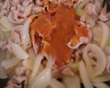 豚ばら肉と玉ねぎの辛味噌炒め作り方10写真