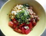 ツナトマコーンの変わり冷し中華作り方1写真