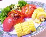 デカ盛り夏野菜サラダ☆赤&緑&黄の彩りで作り方6写真
