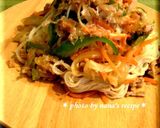 残り野菜と豚バラで塩麹そうめんチャンプル作り方4写真