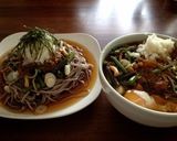 ★冷やし山菜&なめたけ蕎麦★作り方6写真