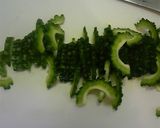 簡単おつまみ　ゴーヤの玉子焼き作り方2写真