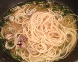 ダイエットレシピ☆魚介の和風スープパスタ作り方5写真