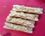 残り物のベーコン玉ねぎdeちくわ焼き作り方3写真