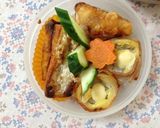残り物のベーコン玉ねぎdeちくわ焼き作り方5写真