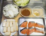 鮭と厚揚げと白菜の味噌煮作り方2写真