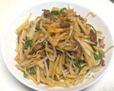 タケノコとモヤシの牛脂炒め作り方4写真