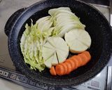 白菜と大根のチーズ入り餅巾着鍋作り方4写真