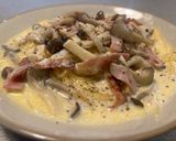 ワンパンで出来る！きのこのクリームパスタ作り方5写真
