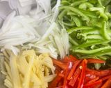 夏野菜の青椒肉絲作り方2写真