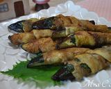 なすの豚肉大葉巻き作り方5写真