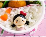 ＊キャラ弁＊　うずらDE女の子と男の子♡作り方4写真
