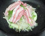 豚ばら肉ともやしの広島焼き風♪カリッ!作り方4写真