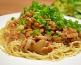 ピリ辛！麻婆納豆の冷製パスタ作り方4写真