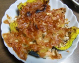海老の塩焼きで、リメイク南瓜チーズ焼き作り方5写真