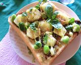 じゃが×海苔の佃煮×ピクルスのトースト作り方5写真