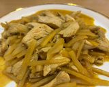 鶏むね肉とヤーコンのマヨカレー炒め。作り方6写真