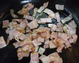 ベーコンレタス醤油炒め de つゆだく丼作り方3写真