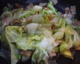 ベーコンレタス醤油炒め de つゆだく丼作り方6写真
